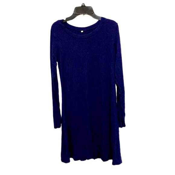 Source Unknown Dresses & Skirts - T Shirt Maxi Dress Women’s Navy Blue Long Sleeve Soft Stretchy Tunic Small